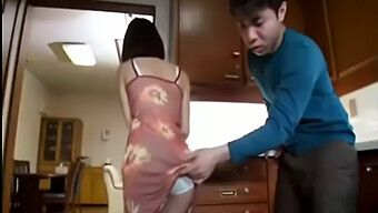 Sensual Japanese Granny Seduces Step Son'S Friend