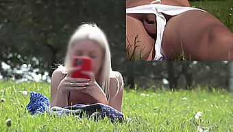 Outdoor Public Flashing With A Small Cock