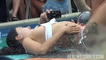 18-Year-Old Coeds Compete In A Wild Pool Party Twerk Contest