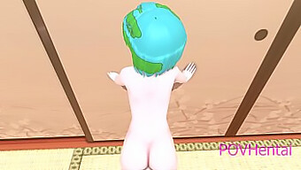 เด็กวัยรุ่น (18+) มิชชันนารี Earth-Chan จากด้านหลัง