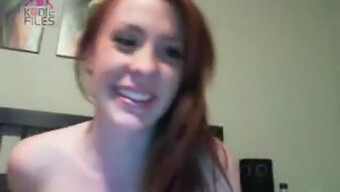 Redhead'S Boob Flash On Webcam