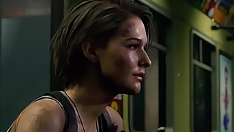 Jill Valentine A Její Velká Prsa Se Třpytí, Když Si Nechává Vzít Velký Penis Zezadu