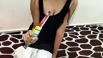 18 Year Old Indian Girl Takes Chocolate From An Undesirable Uncle In A Close-Up Scene